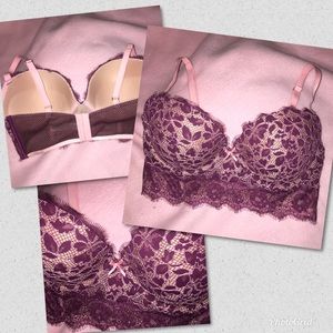 Victoria’s Secret Lace Longline Bra Sz 36D